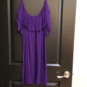 Off the Shoulder Purple Dress